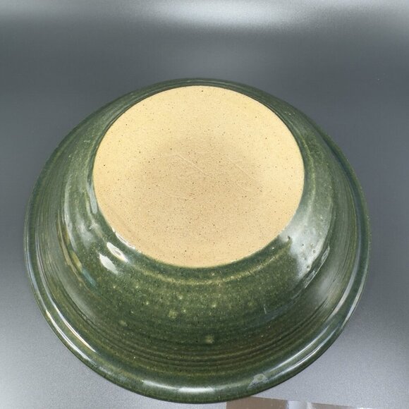 Hand Made Studio Art Pottery Deep Dish Bowl Watermelon Shaped Artist Signed VTG - Picture 12 of 15